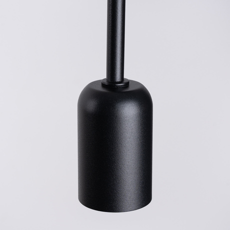 Kinkiet SUPEŁ czarny + 1X Żarówka LED E27 3000K 7W 760lm