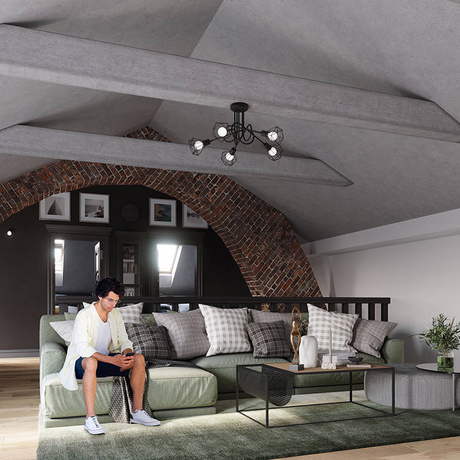 Żyrandol ARTEMIS 3S czarny + 3x Żarówka LED E14 3000K Ciepła 7,5W 620lm