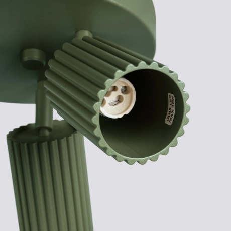 Plafon KARBON 3P zielony oliwkowy