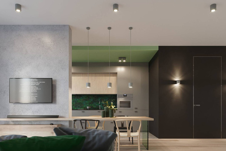 Plafon ORBIS 2 szary + 2x Żarówka LED GU-10 3000K Ciepła 7W 620lm