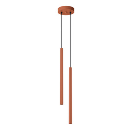 Lampa wisząca PASTELO 2 ochra czerwona + 2x Żarówka LED G9 3000K Ciepła 4,5W 450lm