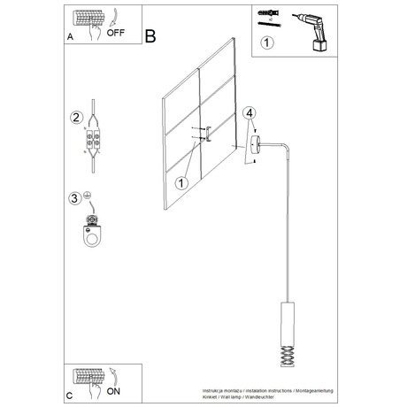 Kinkiet LAMI biały + 1X Żarówka LED GU-10 3000K Ciepła 7W 510lm