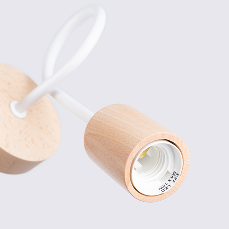 Kinkiet EMBER biały + 1x Żarówka LED E27 3000K Ciepła 7,5W 620lm