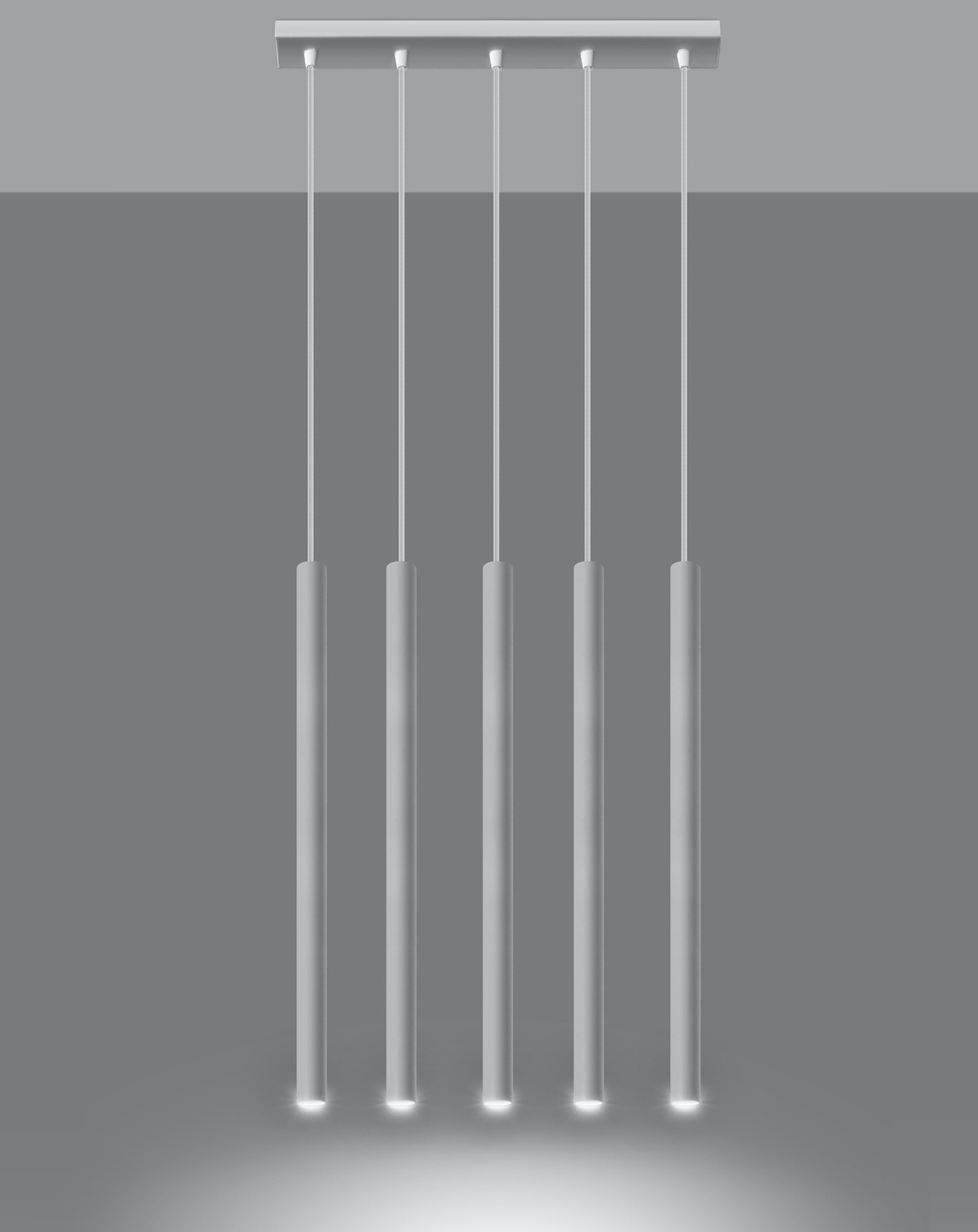 Lampa wisząca PASTELO 5 biały + 5x Żarówka LED G9 3000K Ciepła 4,5W 510lm