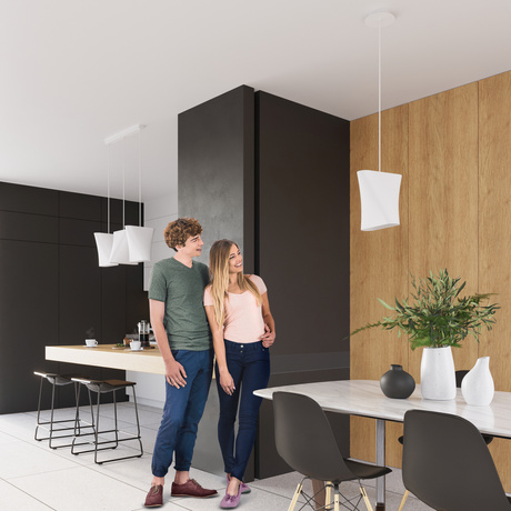 Żyrandol BLUM 3 biały + 3x Żarówka LED E27 3000K Ciepła 7,5W 620lm