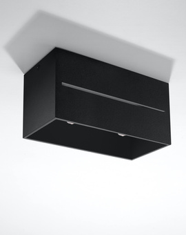 Plafon LOBO MAXI czarny + 2x Żarówka LED G9 4000K Zimna 4,5W 530lm