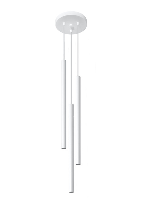 Lampa wisząca PASTELO 3P biała + 3x Żarówka LED G9 3000K Ciepła 3W 192lm