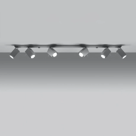 Plafon MERIDA 6L szary