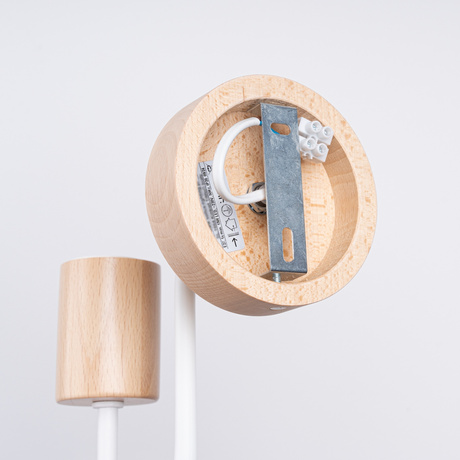 Kinkiet TIMBO biały + 1x Żarówka LED E27 4000K Zimna 7,5W 690lm