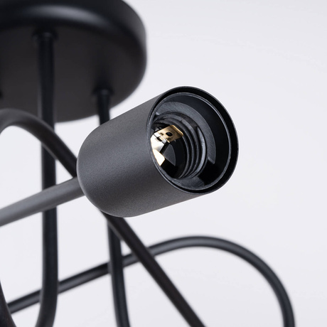 Żyrandol SUPEŁ 3 czarny = 3X Żarówka LED E27 3000K 7W 760lm