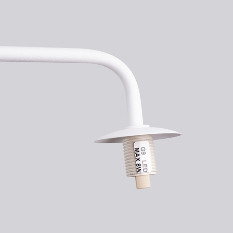 Kinkiet ASTRAL 1 biały + 1x Żarówka LED G9 3000K Ciepła 4,5W 450lm