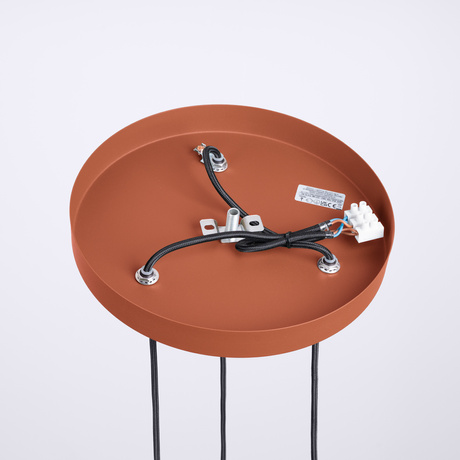 Lampa wisząca HALO 3P ochra czerwona +3x Żarówka LED G9 4000K Zimna 4,5W 460lm