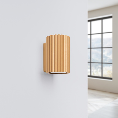 Kinkiet KARBON 10 złoty + 1x Żarówka LED GU-10 3000K Ciepła 7W 510lm