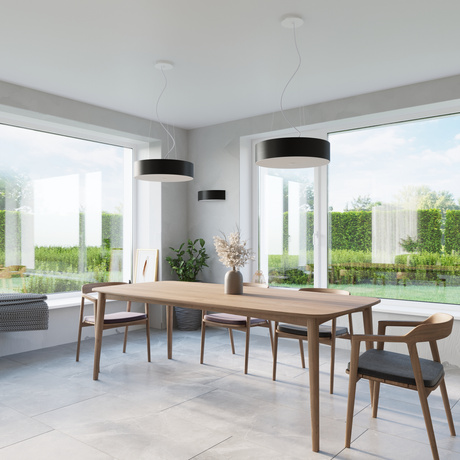 Kinkiet SKALA czarny + 2x Żarówka LED E27 3000K Ciepła 7,5W 620lm