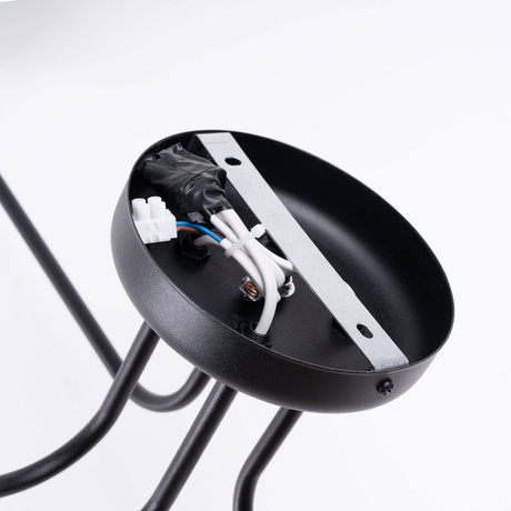 Żyrandol VECTOR 4 czarny + 4X Żarówka LED E27 3000K 7W 760lm