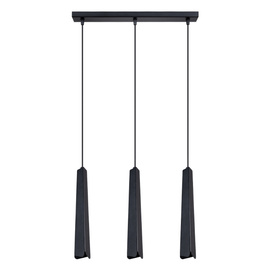 Lampa wisząca PRYSM 3L czarna + 3x Żarówka LED G9 3000K Ciepła 4,5W 450lm