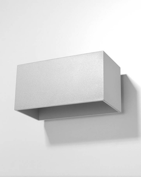 Kinkiet QUAD MAXI szary + 2x Żarówka LED G9 4000K Zimna 4,5W 530lm