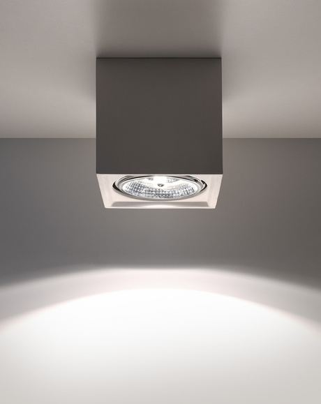 Plafon ceramiczny SEIDA biały + 1x Żarówka LED GU10 AR111 3000K CIEPŁA 10W 800lm