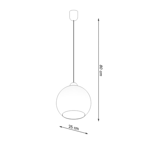 Lampa wisząca COSMO 25 chrom + 1x Żarówka LED E27 4000K Zimna 7,5W 650lm