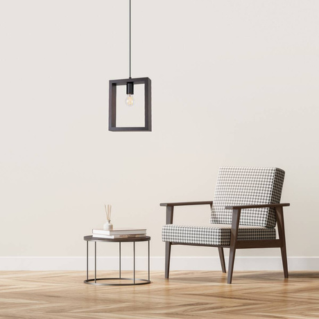 Lampa wisząca ARIES wenge + 1x Żarówka LED E27 3000K Ciepła 7,5W 620lm