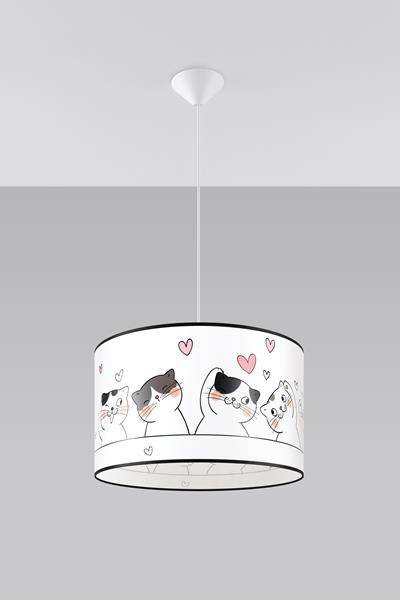 Lampa wisząca CAT 40 + 1x Żarówka LED E27 4000K Zimna 7,5W 650lm