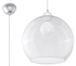 Lampa wisząca BALL transparentny + 1x Żarówka LED E27 4000K Zimna 7,5W 650lm