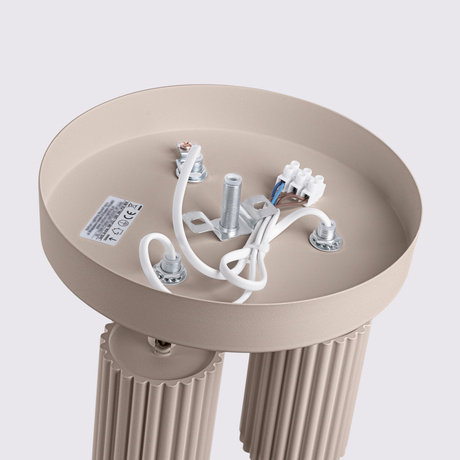 Plafon KARBON 3P taupe + 3X Żarówka LED GU-10 3000K Ciepła 7W 510lm