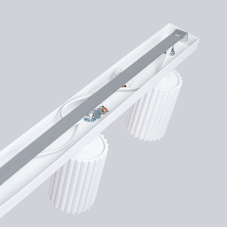 Plafon KARBON 4L biały + 4x Żarówka LED GU-10 3000K Ciepła 7W 510lm