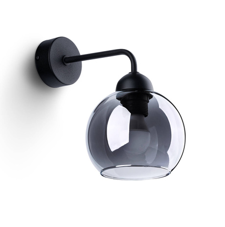 Kinkiet ALINO 1 czarny + 1x Żarówka LED E27 4000K Zimna 7,5W 690lm