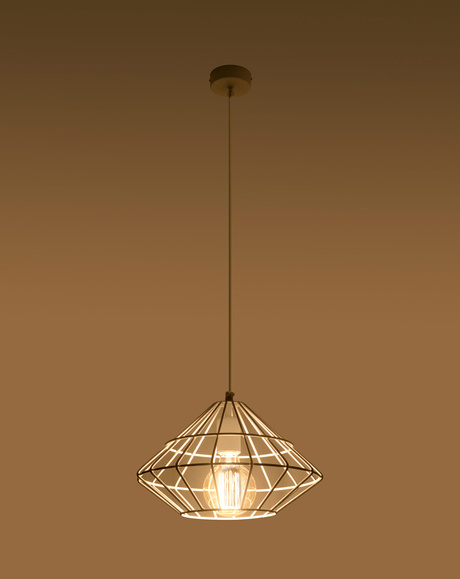 Lampa wisząca UMBERTO biała + 1x Żarówka LED E27 4000K Zimna 7,5W 650lm