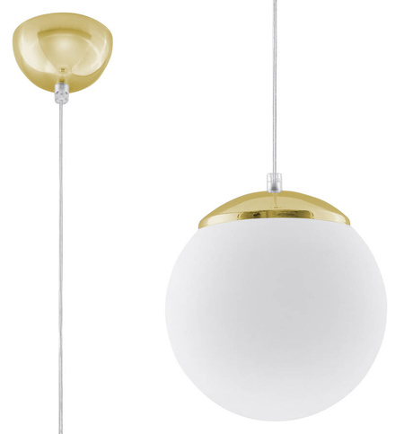 Lampa wisząca UGO 20 złota + 1x Żarówka LED E27 3000K Ciepła 7,5W 620lm