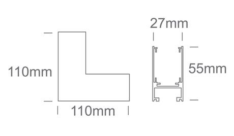 Narożnik ściana do ściany (IN) dla MYL.00531 & MYL.00532