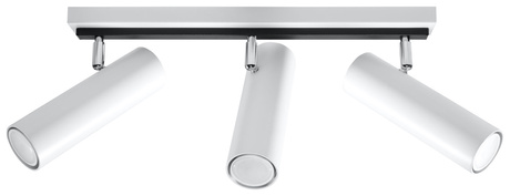 Plafon DIREZIONE 3 biały + 3x Żarówka LED GU-10 3000K Ciepła 7W 620lm