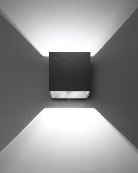 Kinkiet QUAD 1 czarny + 1x Żarówka LED G9 3000K Ciepła 4,5W 510lm