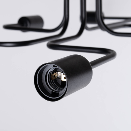 Żyrandol VECTOR 6 czarny + 6X Żarówka LED E27 3000K 7W 760lm