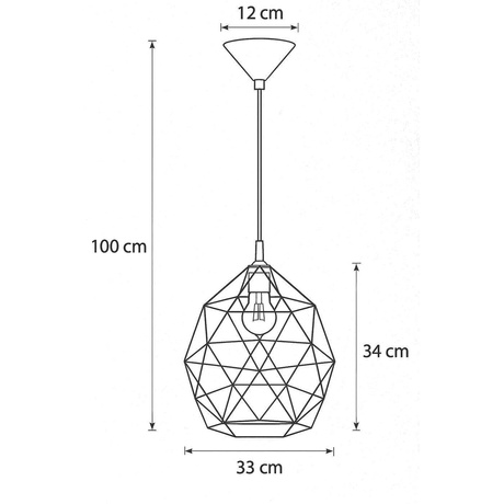 Lampa wisząca TRIOM 30 złota