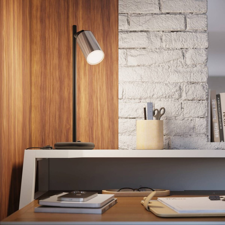 Plafon WINX 3P czarny/chrom + 3x Żarówka LED GU-10 3000K Ciepła 7W 510lm