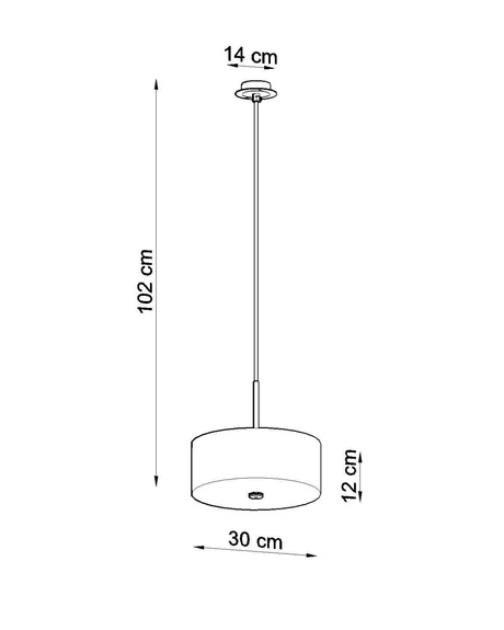 Żyrandol SKALA 30 biały + 3x Żarówka LED E27 3000K Ciepła 7,5W 620lm