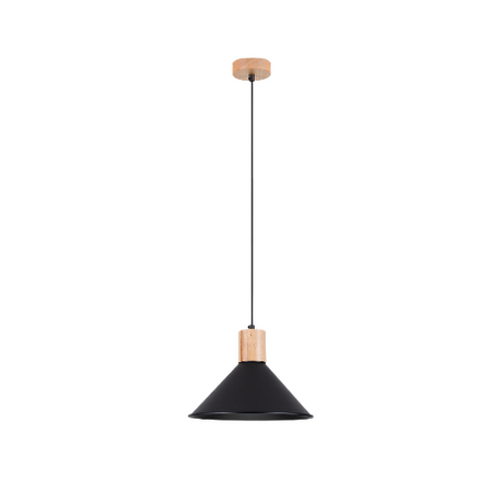 Lampa wisząca JAGA czarna + 1x Żarówka LED E27 4000K Zimna 7,5W 690lm