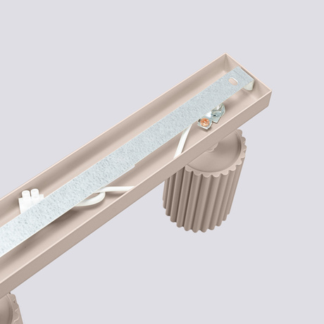 Plafon KARBON 4L taupe + 4X Żarówka LED GU-10 3000K Ciepła 7W 510lm