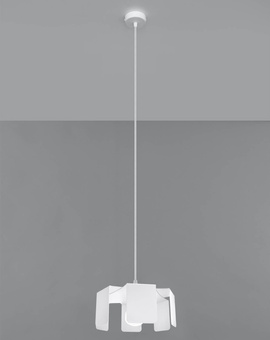 Lampa wisząca TULIP biały + 1x Żarówka LED E27 4000K Zimna 7,5W 650lm