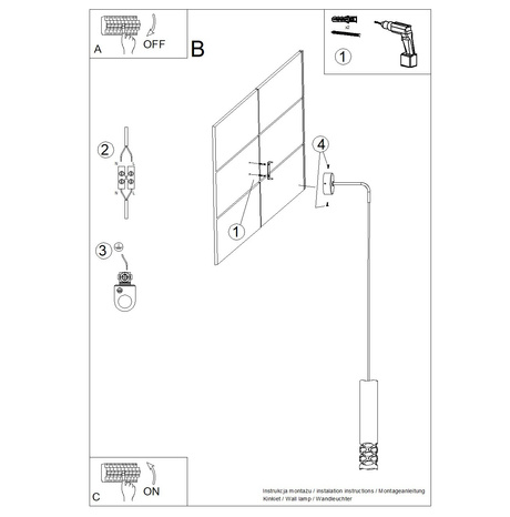 Kinkiet LIRO biały + 1X Żarówka LED GU-10 4000K Zimna 7W 530lm