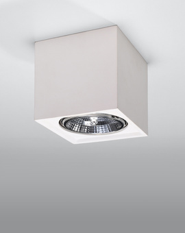 Plafon ceramiczny SEIDA biały + 1x Żarówka LED GU10 AR111 3000K CIEPŁA 10W 800lm