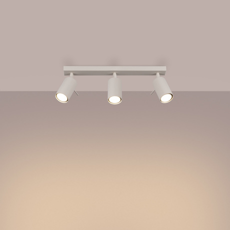 Plafon RING 3L beżowy + 3x Żarówka LED GU-10 3000K Ciepła 7W 510lm