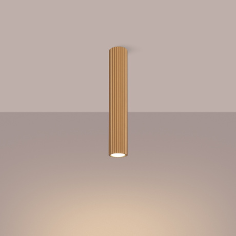 Plafon KARBON 40 złoty + 1x Żarówka LED GU-10 3000K Ciepła 7W 510lm