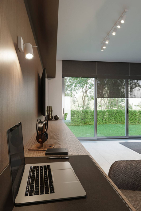 Kinkiet RING biały z włącznikiem + 1x Żarówka LED GU-10 4000K Zimna 7W 630lm