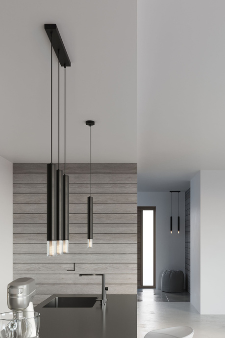 Lampa wisząca WEZYR 1 czarna + 1x Żarówka LED G9 3000K Ciepła 4,5W 510lm