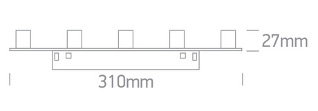 SONE 5 czarny LED 3000K 10W 500lm