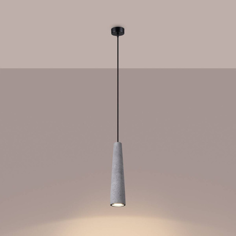 Lampa wisząca ELECTRA beton + 1x Żarówka LED GU-10 3000K Ciepła 7W 510lm