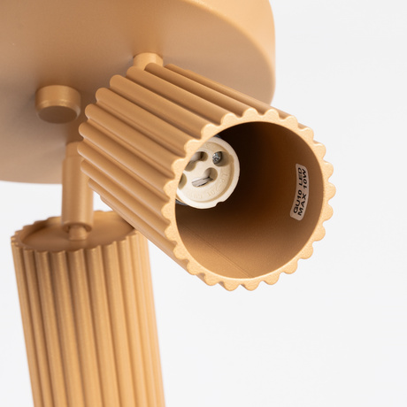 Plafon KARBON 3P złoty + 3x Żarówka LED GU-10 4000K Zimna 7W 530lm